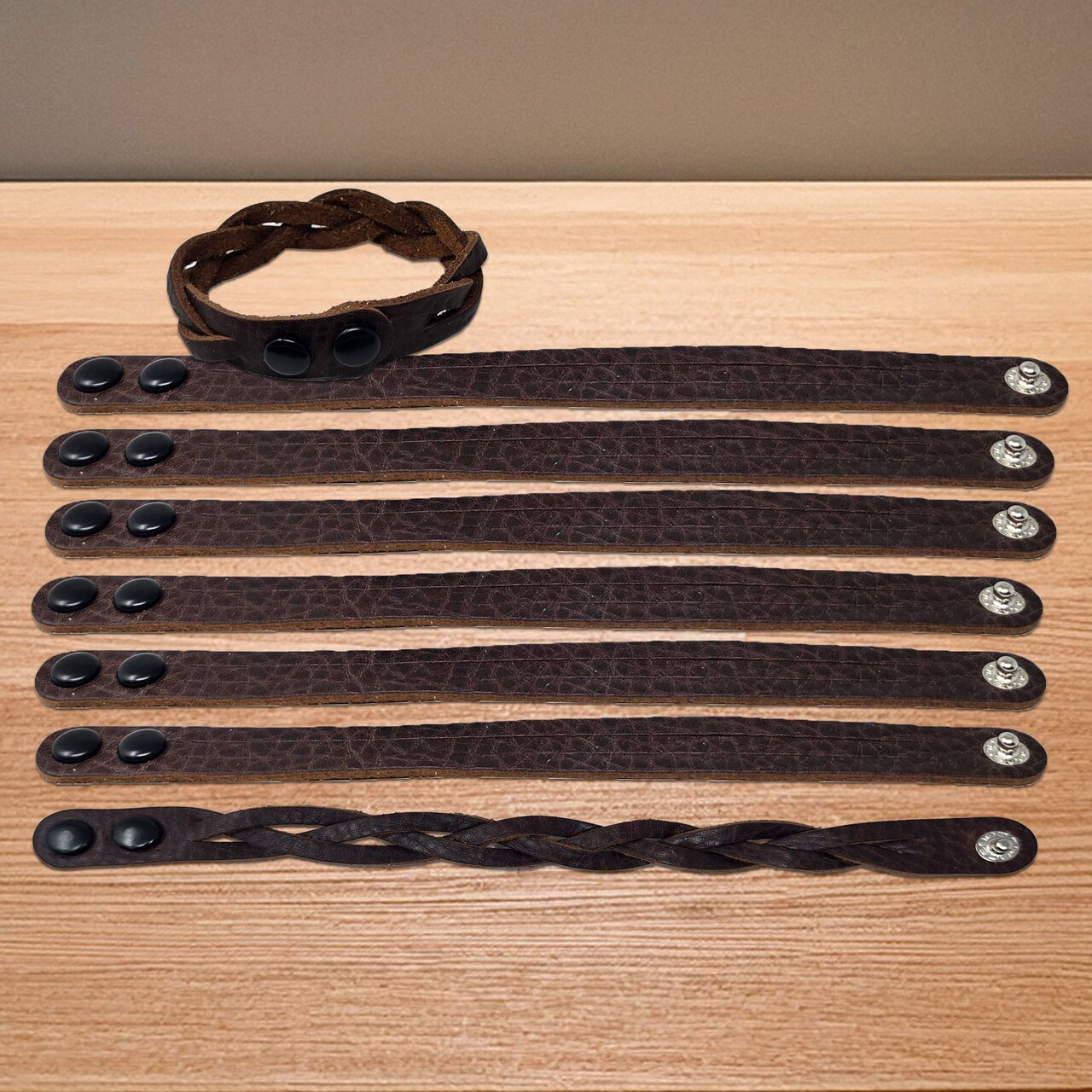 DIY Leather Bracelet Kit – Adjustable Mystery Braid for Beginners & Teens – Handmade Leather Jewelry Craft Kit